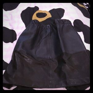 Leather two toned skirt